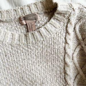 FREE WITH BUNDLE - Cream-Grey Sweater